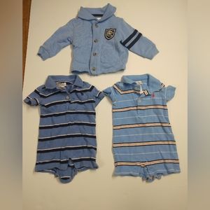 Lot of 3 Polo Ralph Lauren baby boy 3 months